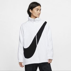 Nike white and black reversible oversized jacket